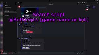Discord Bot Search script Roblox | BotScripts