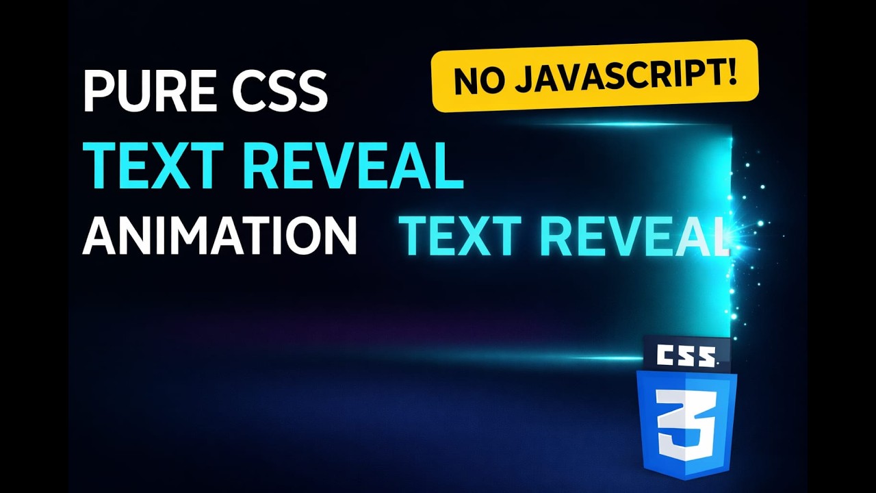 Pure CSS Text Reveal Animation Using Mask Property (No JavaScript ...