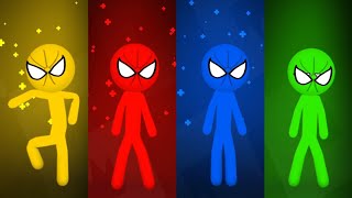 Spider man 🕷️ 😱 Stickman party MINIGAMES 1 2 3 4 screenshot 5