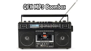 QFX MP3 Boombox with Bluetooth Unboxing and Demo