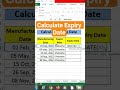 How to calculate Expiry Date? #excel #computer #excelformula #pcbuild #tech #crapware
