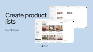 Create Product Lists | Folio AI Tutorial #FolioAI#ProductManagement#ProductLists#B2BCommerce#SMEtool