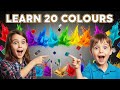 Learn Colors for Kids 🎨 | 20 Colors Names for Toddlers &amp; Preschoolers | Fun Learning Video
