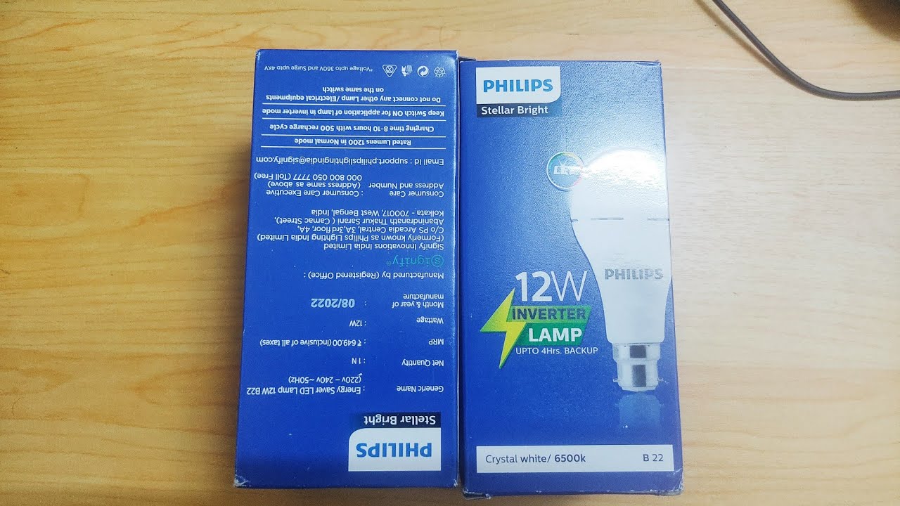 Phillips 12w inverter led b22 (1pair) - YouTube