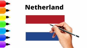 Netherlands flag drawing | How to draw #netherland flag