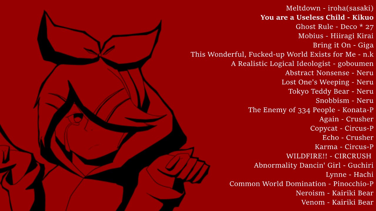 Edgy Vocaloid Playlist because it's not a phase mom