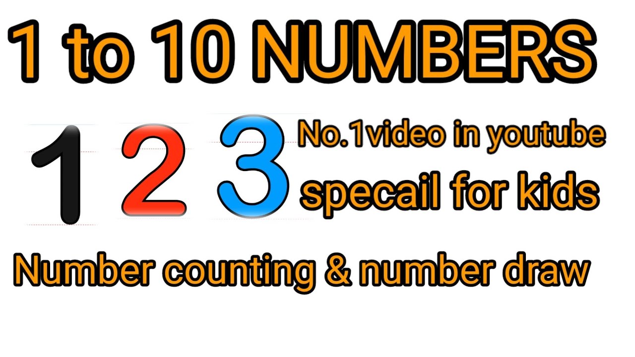 Number counting 1 to 10|Number for kids|123 numbers song|learn number count for kids