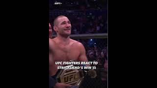 Ufc Fighters React To Sean Stricklands Win.