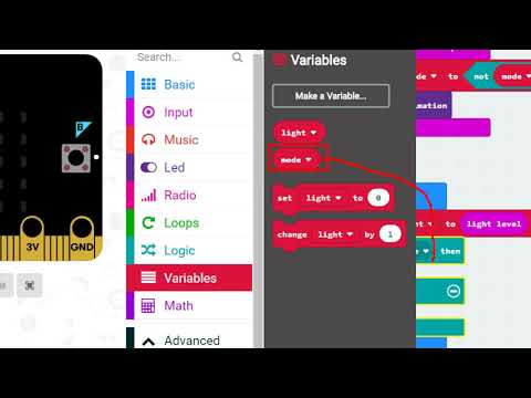 วัดค่าแสงโดยใช้ light level ในโปรแกรม Makecode microbit