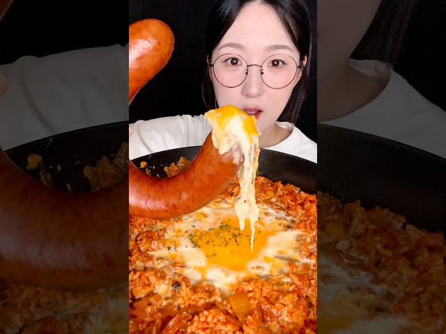 크림김치볶음밥+킬바사소세지????Cream Kimchi fried rice & sausage Mukbang asmr