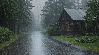 Soothing Rain Sounds With Rolling Thunder Echo | Mindful Ambience For Peaceful Nights