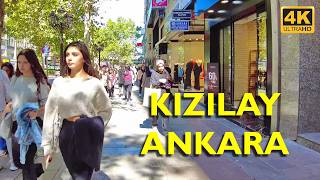 ANKARA - Türkiye 🇹🇷 Kızılay Walking Tour 4K UHD | | Ankara City Tour