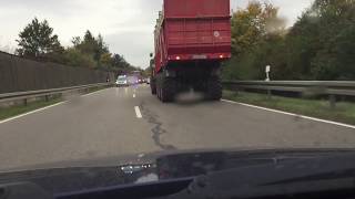 B2 Augsburg Richtung Nürnberg Stau wegen 2 Traktoren bei Weißenburg 2. Oktober 2017