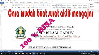 Cara membuat surat aktif mengajar
