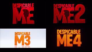 All Despicable Me Movie Title Cards Side-By-Side (2010-2024)