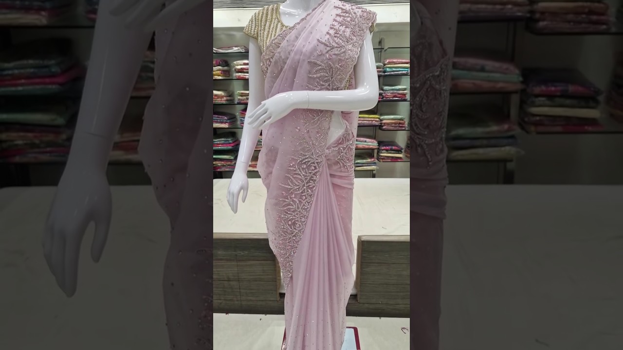 ⁣Beautiful pink saree 😍❤️ #shorts #viral #trending