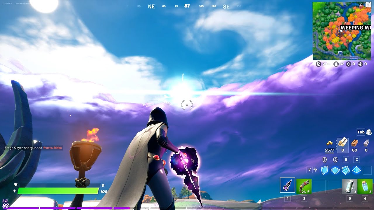 Fortnite Tutorial / Jump 88 (Lvl 76) Quest / Weeping Woods