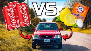 Cleaning my Headlights / Lemon & Baking Powder VS Coke