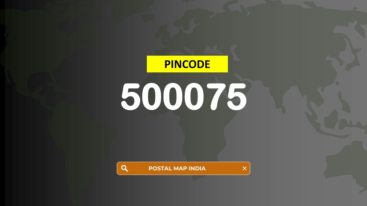 50075 Pin Code Pincode 500075 - Mancherevula, Janwada, Aziz Nagar & More - YouTube