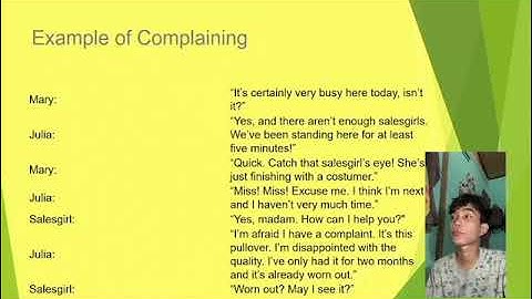 Transactional Speech Complaining