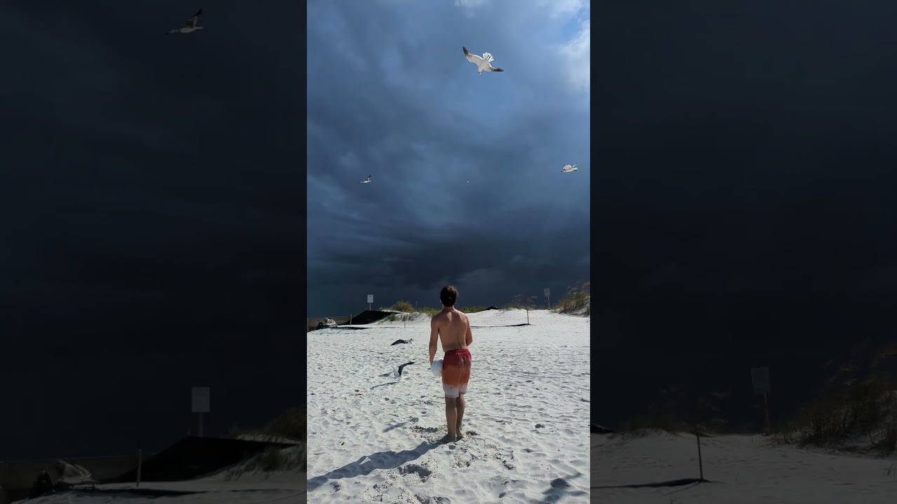 storm in the distance. 