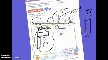 First Grade Math Lesson 12.1Sort 2D Shapes