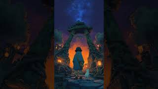 ⚔️ Nightwatch at the Ancient Shrine | 2 H Fantasy Ambience #shorts