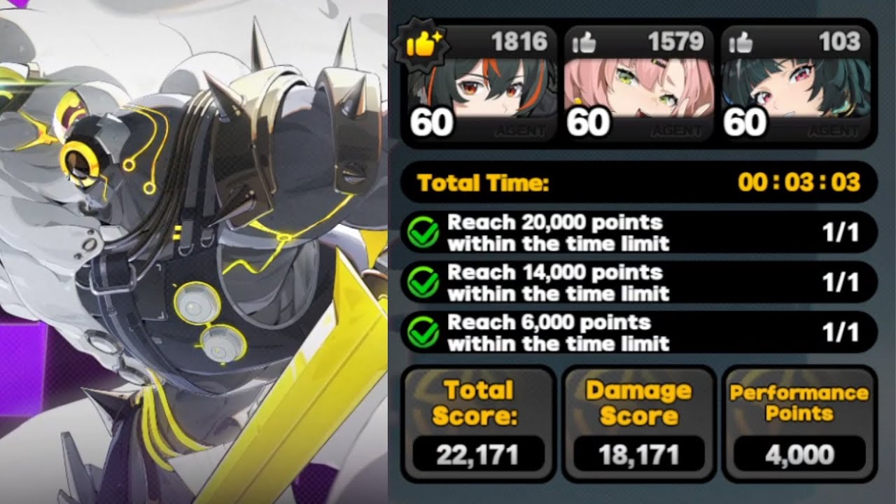 Sacrifice - Bringer vs Zhu Yuan/Nicole/Astra 22k (ZZZ Deadly Assault 2.4.2)