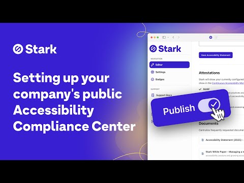 How to set up your company's public Accessibility Compliance Center
