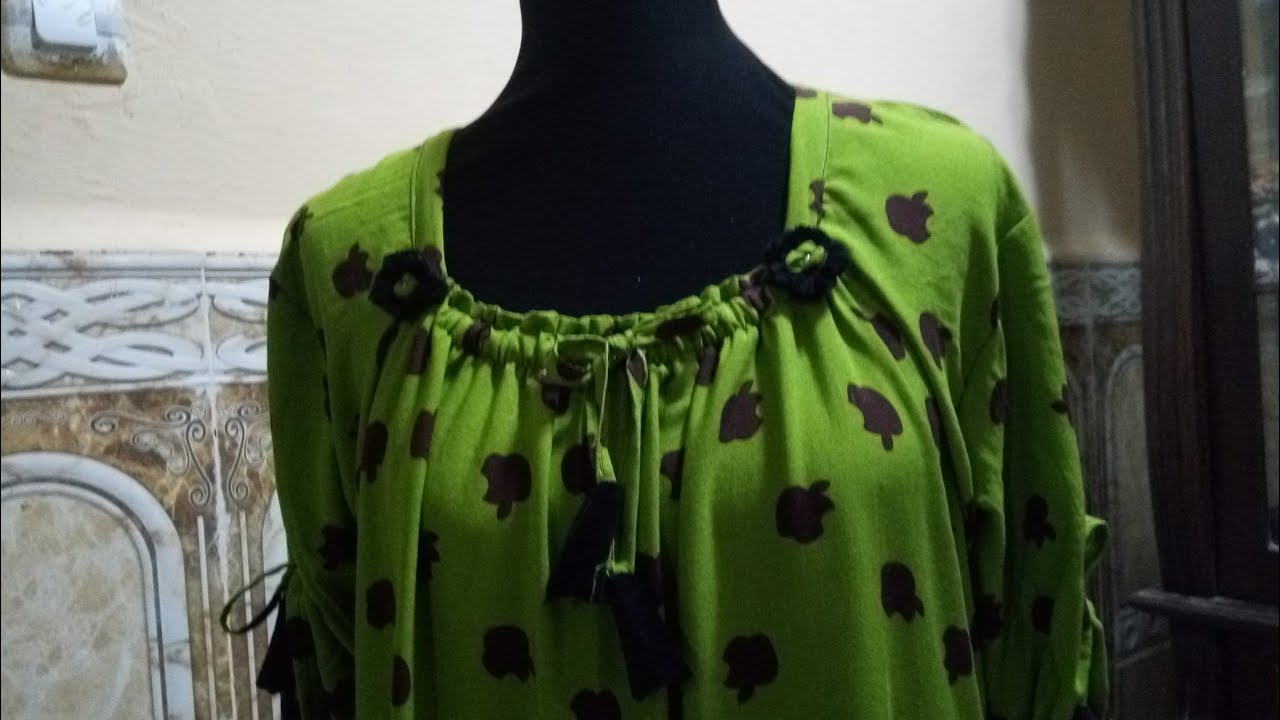 طريقة تفصيل قندورو صيف بلاستيك للحوامل.ج1