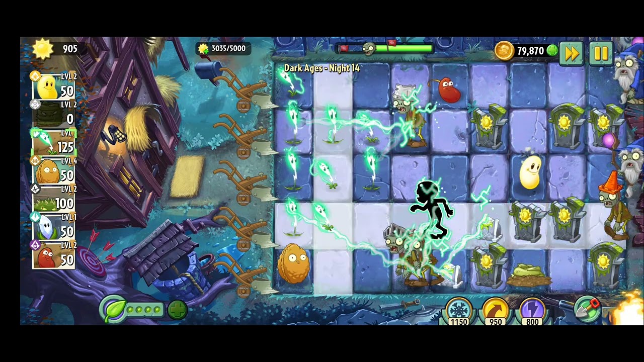 Plant vs zombies 2 Dark Ages day 14 