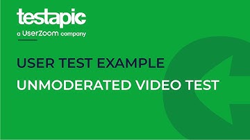 Unmoderated video test example