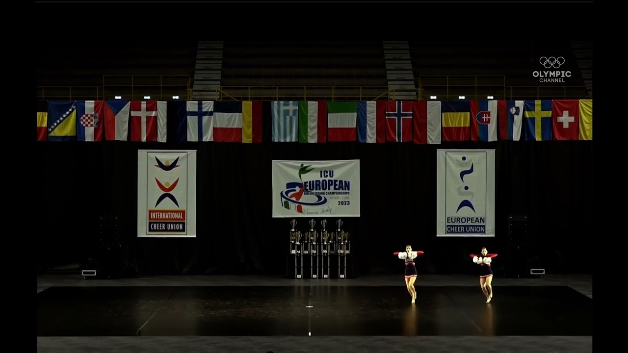 Ladies dance team | ECC 2023: Junior pom doubles (Klara Majnik & Katarina Korošec)