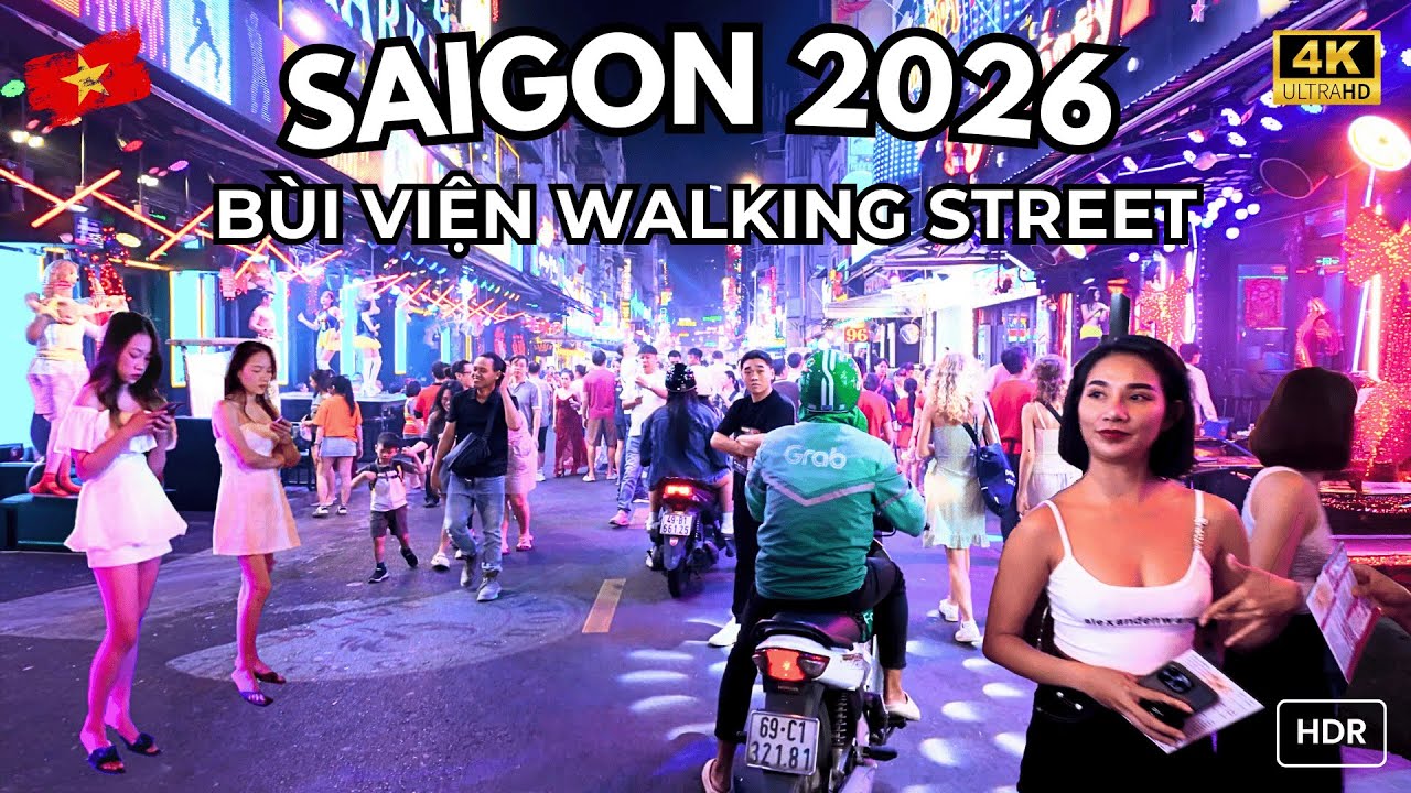 INSANE Saigon Nightlife 2026 🇻🇳 Bui Vien Walking Street & Party Girls [4K HDR] Vietnam Night Walk