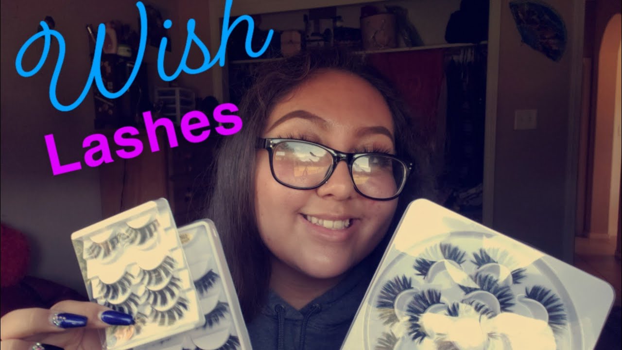 Wish lashes try on Haul