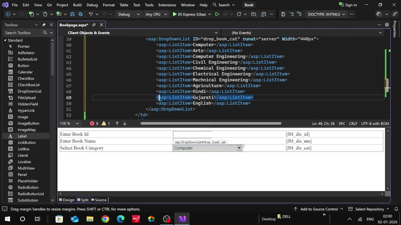 ASP.NET : Book Program