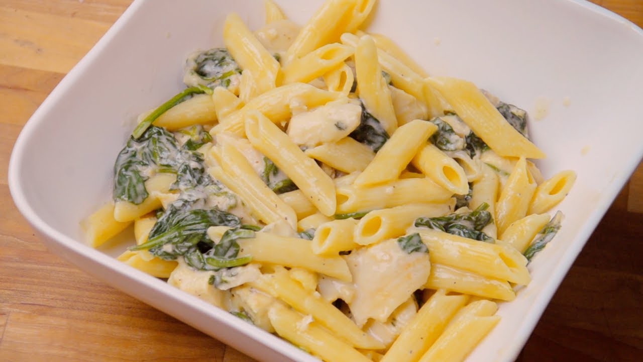 Chicken and Spinach Alfredo Pasta in a Pressure Cooker YouTube