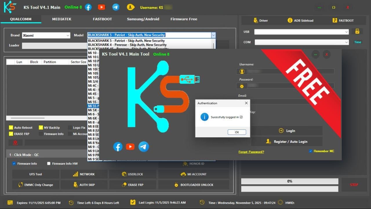 KS Tool V4.1 Free Offline Compatible With Android 15 & 16 Supports New 5G Models