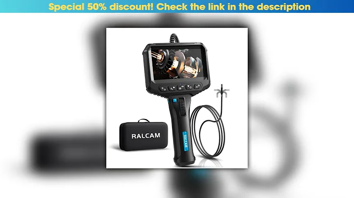 Exclusive Ralcam 210° Steering Industrial Endoscope Camera 8mm 4.3"IPS waterproof Screen Inspection