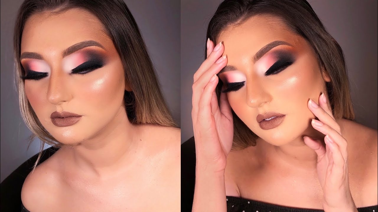 Maquiagem delineador esfumado diagonal