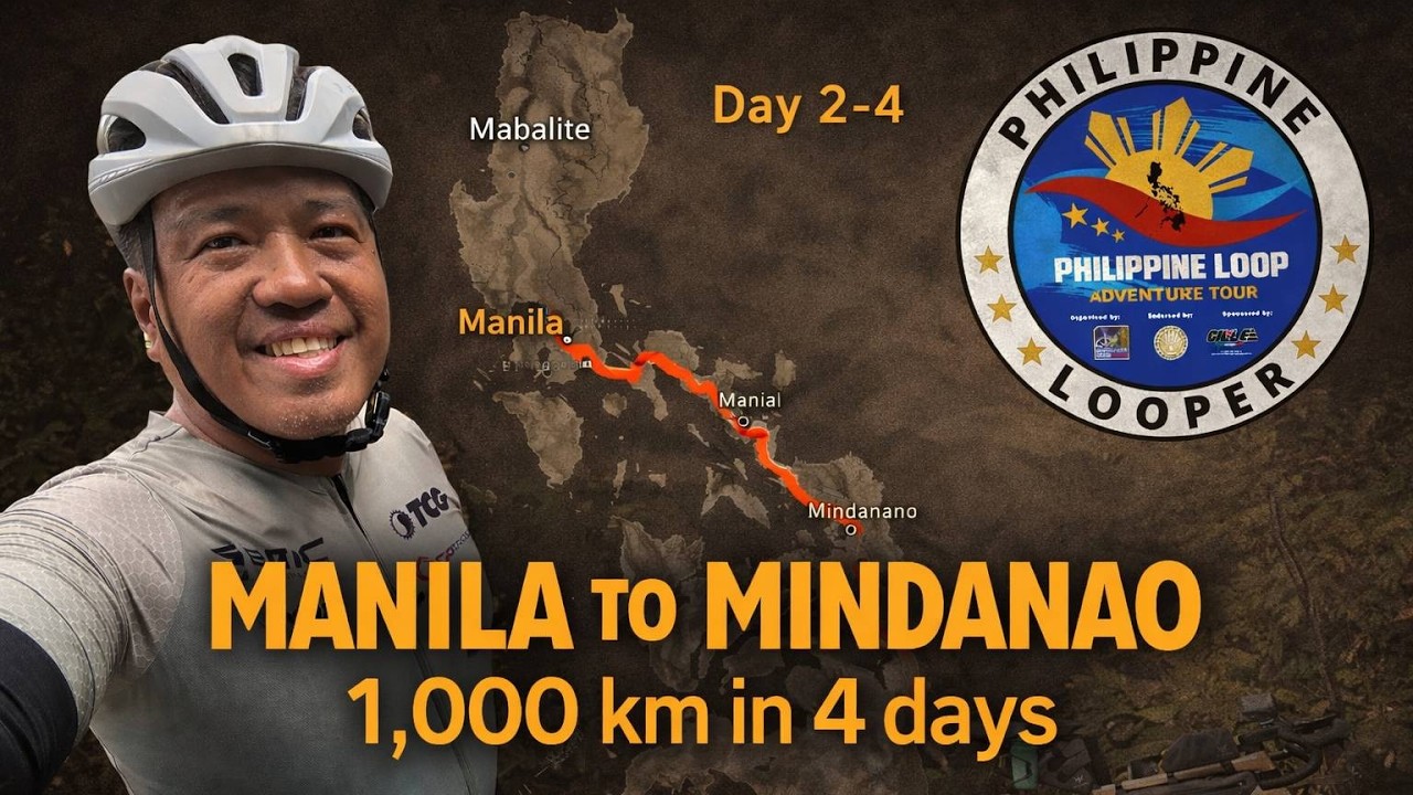 Manila to Mindanao 1,000 km in 4 days Bicycle Ride - Philippine Loop Adventure Tour