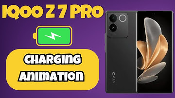 IQOO Z7 Pro Charging Animation || How to use charging animations || How to set charging animations