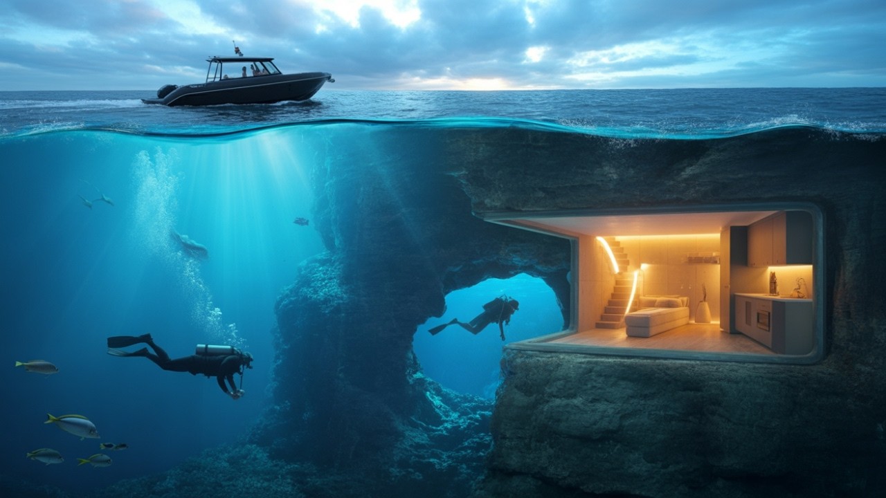 UNDERWATER House Tour - The Technology is INSANE