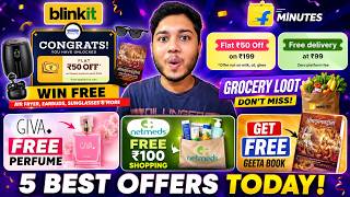 🔥 Blinkit Loot + Flipkart Minutes ₹50 Off + Free GIVA Perfume | Best Offers Today screenshot 2
