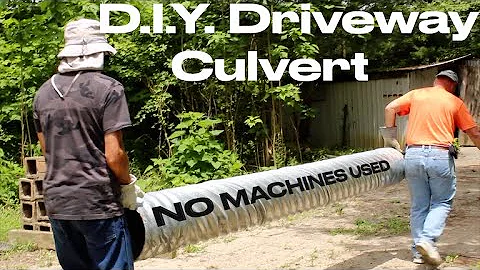 Hello shovel.  I installed a driveway culvert without a backhoe (manual tools only)