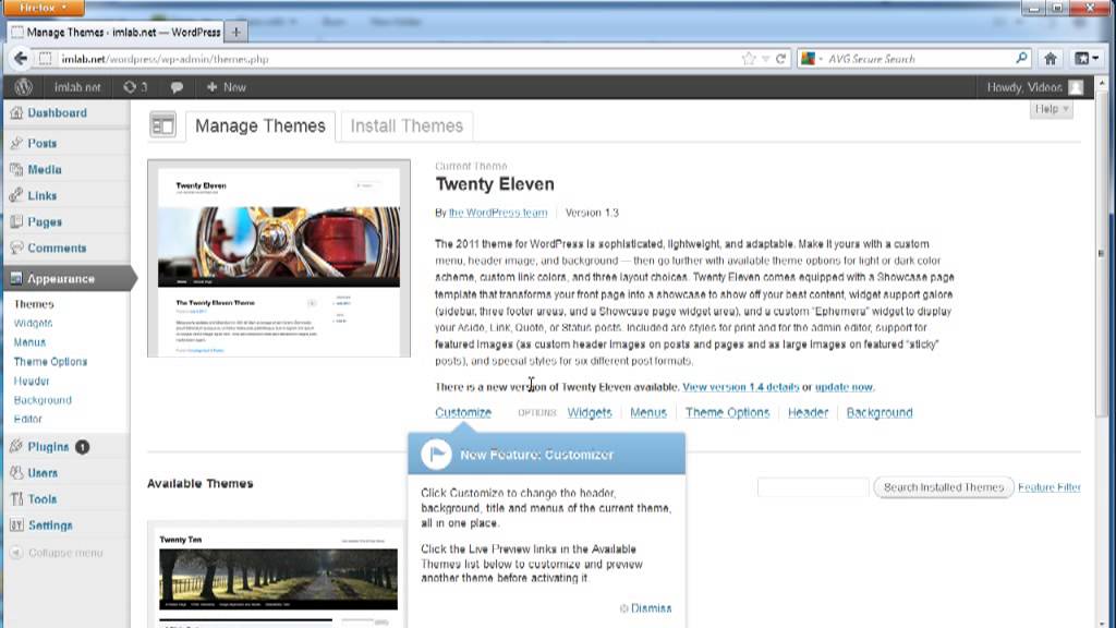 wordpress dashboard overview 2 - YouTube