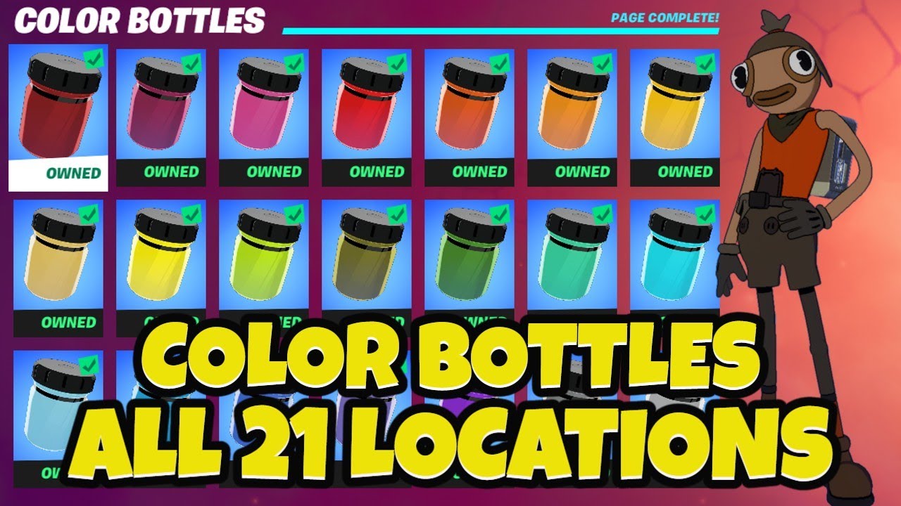 ALL PAINT COLOR BOTTLES LOCATIONS (HOW TO COLLECT PAINT COLOR BOTTLE)