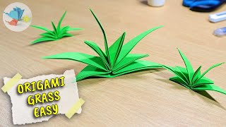 how to make origami grass | origami grass | easy origami grass