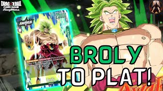 Is Broly Really As Broken As It Seems? Ranking Up To Platinum! | DB Super Card Game Fusion World
