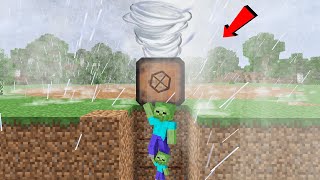 Yer Alti Siğinak Vs Dev Hortum 😱 - Minecraft